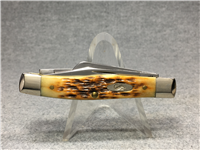 2007 CASE XX 63032 CV Amber Jigged Bone Medium Stockman Knife