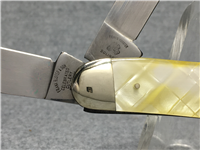 1997 FIGHT'N ROOSTER White celluloid handle with diamond pattern HEAVENS GATE Stockman