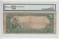 (Fr-650)  1902 $20 National Bank Currency  (Lyons/Roberts, BLUE SEAL, no date back)