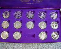 Catholic Art Guild 14 Fourteen Stations of the Cross Medals Collection  (Franklin Mint)
