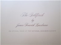 The National Audubon Society's Official 'Goldfinch' Limited Edition Collector Plate by James Fenwick Lansdowne   (Franklin Mint, 1971)
