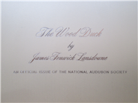 National Audubon Society's John James Audubon 'Wood Duck' Limited Edition Plate (Franklin Mint, 1973)