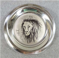 "Lion" by Bernard Buffet Limited Edition 8" Sterling Silver Plate  (Franklin Mint, 1976)