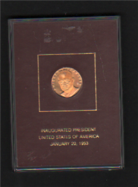 The Dwight D. Eisenhower Inaugural Commemorative Gold Medal   (Franklin Mint, 1978)