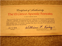 The El Greco Apostle Portraits Ingot Collection   (Franklin Mint, 1976)