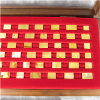 The American Flags of the Revolution 24 KT Gold Mini-Ingot Collection (Franklin Mint, 1975)