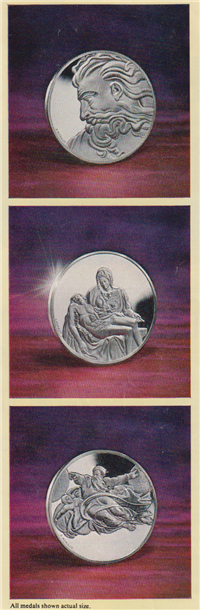 The Genius of Michelangelo Medals Collection  (Franklin Mint, 1970)