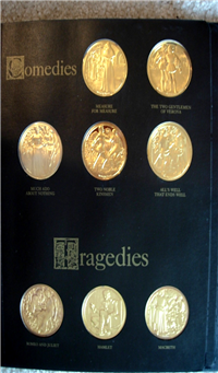 The Royal Shakespeare Theater Presents The Great Plays of Shakespeare Medals Collection  (Franklin Mint, 1972)