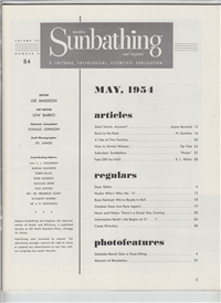 MODERN SUNBATHING AND HYGIENE  Vol. 24 #5    (, May, 1954) 