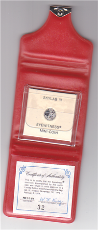 Franklin Mint  Skylab III Eyewitness Mini Coin (Platinum)