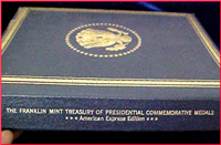1975 Franklin Mint Sterling Silver American Express Treasury Of Presidential Medals Collection 