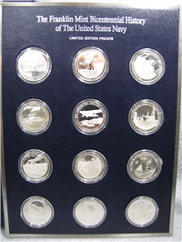 The Official Bicentennial History of the United States Navy Commemorative Medals Set  (Franklin Mint, 1975)