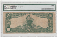 (Fr-632)  1902 $10 National Bank Currency  (Teehee/Burke, BLUE SEAL, no date back)