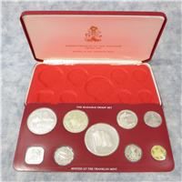 BAHAMAS ISLANDS 9 Coins Silver Proof Set (Franklin Mint, 1976)