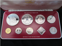 BAHAMAS ISLANDS 1979  9-Coin Silver Proof Set    KM PS19