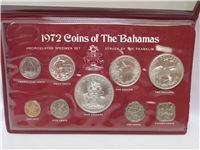 BAHAMAS ISLANDS 1972  9-Coin Uncirculated Specimen Set    KM MS8