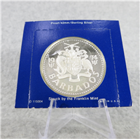 BARBADOS 1974   $10 Ten Dollar Proof    Silver Coin