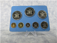 BELIZE 8 Coin Proof Set (Franklin Mint, 1975)