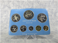 BELIZE 8 Coin Proof Set (Franklin Mint, 1975)