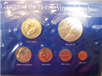 BRITISH VIRGIN ISLANDS 6 Coin Uncirculated Specimen Set (Franklin Mint, 1973)
