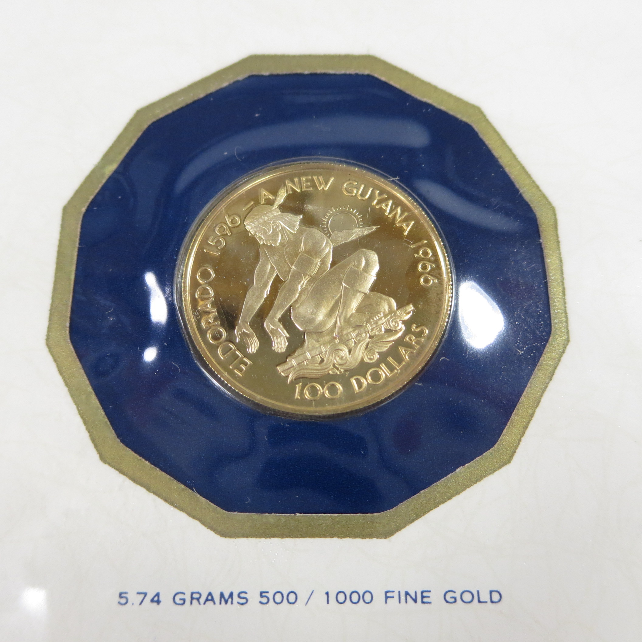 How much is (KM-46) GUYANA 1976 Gold $100 Proof Coin in First Day