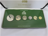 GUYANA 6 Coin Proof Set (Franklin Mint, 1980)  