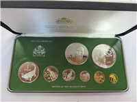 GUYANA 8 Coin Proof Set (Franklin Mint, 1980)