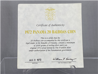 km-31 1972 Panama  20 Balboas proof