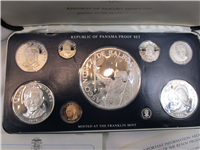 1978 PANAMA  Silver Proof Set (9 coins)