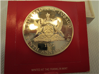 TRINIDAD & TOBAGO 1972   $10 Ten Dollars Silver Coin