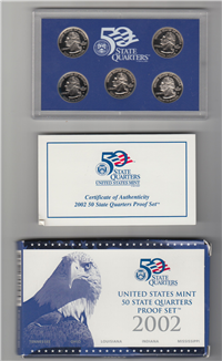 2002-s 50 State Quarters Proof Set (5 coins)