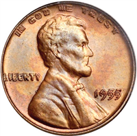 USA 1955  Lincoln Cent  Double Die