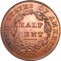 USA 1832  Classic Head Half Cent