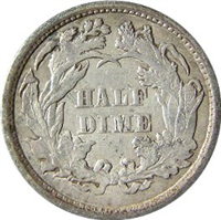 USA 1873  Seated Liberty Half Dime  Closed 3