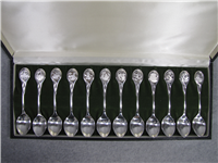 1972 Franklin Mint 12 Twelve Days Of Christmas Sterling Silver Spoons 