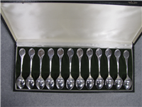 1972 Franklin Mint 12 Twelve Days Of Christmas Sterling Silver Spoons 