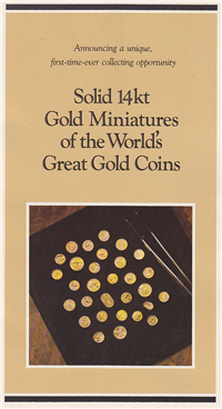 The World's Greatest Gold Coins in 14KT Gold    (Franklin Mint, 1981)