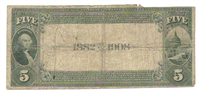 (Fr-537)  1882-1908 $5 National Currency Note (Lyons/Roberts)