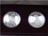 1983-S Olympic 2 Coin Silver Dollar Proof Set