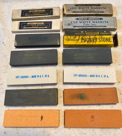 Examples of Sharpening Stones over the years