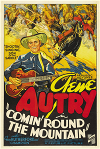 COMIN' ROUND THE MOUNTAIN   Original American One Sheet   (Republic, 1936)