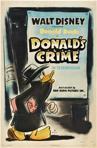 DONALD'S CRIME   Original American One Sheet   (RKO/Disney, 1945)