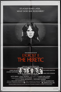 EXORCIST II:  THE HERETIC   Original American One Sheet   (Warner Brothers, 1977)