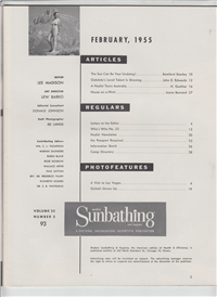 MODERN SUNBATHING AND HYGIENE  Vol. 25 #2    (, February, 1955) 