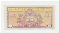 1961 5 cent Military Payment Certificate (Series 591)