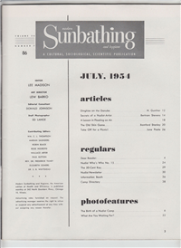 MODERN SUNBATHING AND HYGIENE  Vol. 24 #7    (, July, 1954) 