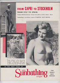 MODERN SUNBATHING AND HYGIENE  Vol. 25 #4    (Variant Cover, March, 1955) 