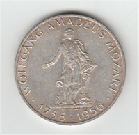 AUSTRIA 1956 25 Schilling Mozart Commemorative Coin 1756-1956