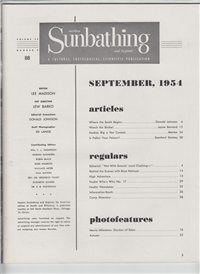 MODERN SUNBATHING AND HYGIENE  Vol. 24 #9    (, September, 1954) 