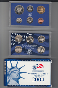 2004 50 State Quarters Proof Set (blue box 11 coins)